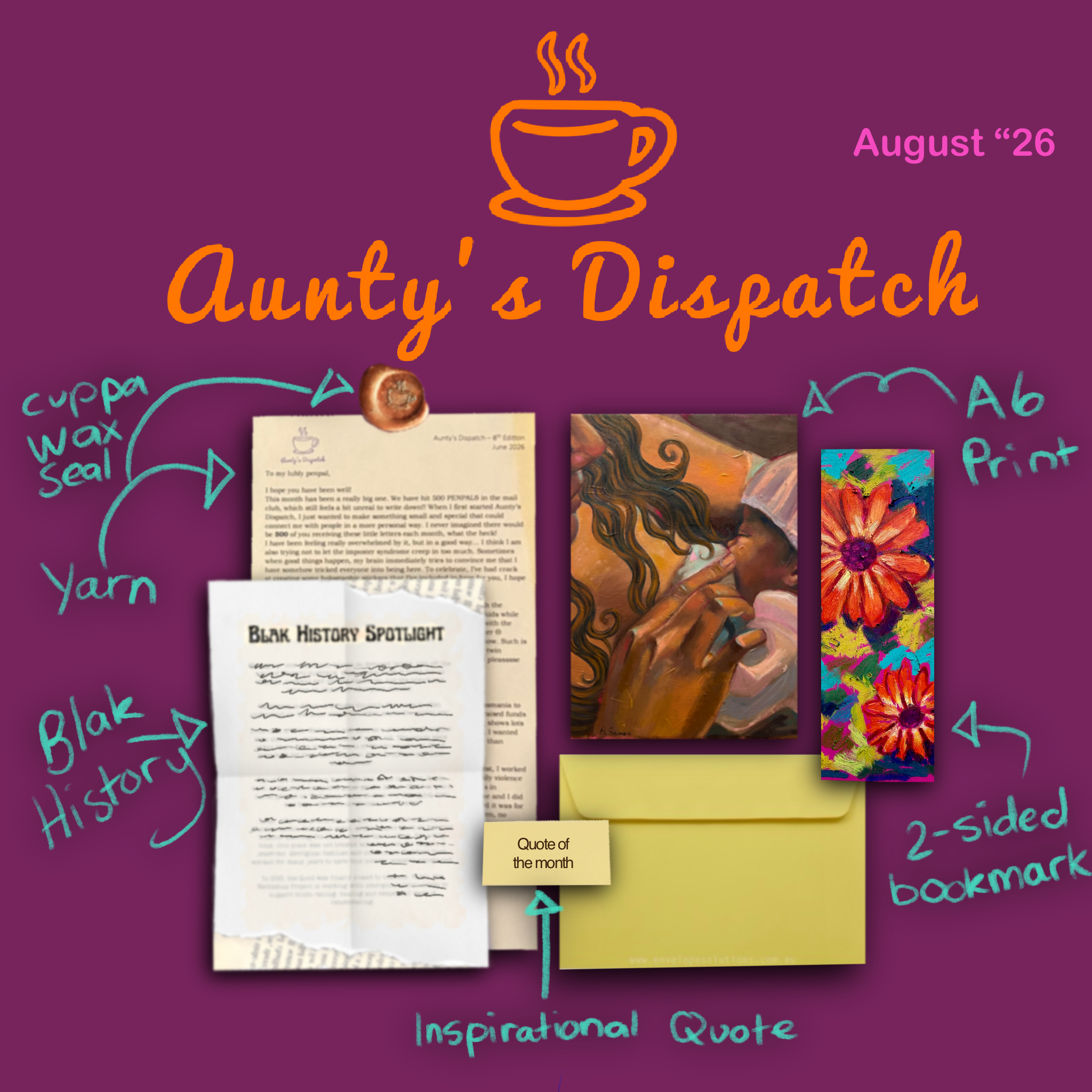 Aunty’s Dispatch - A monthly snail mail club